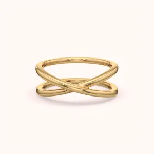 Exquisite X Cross Silver Ring