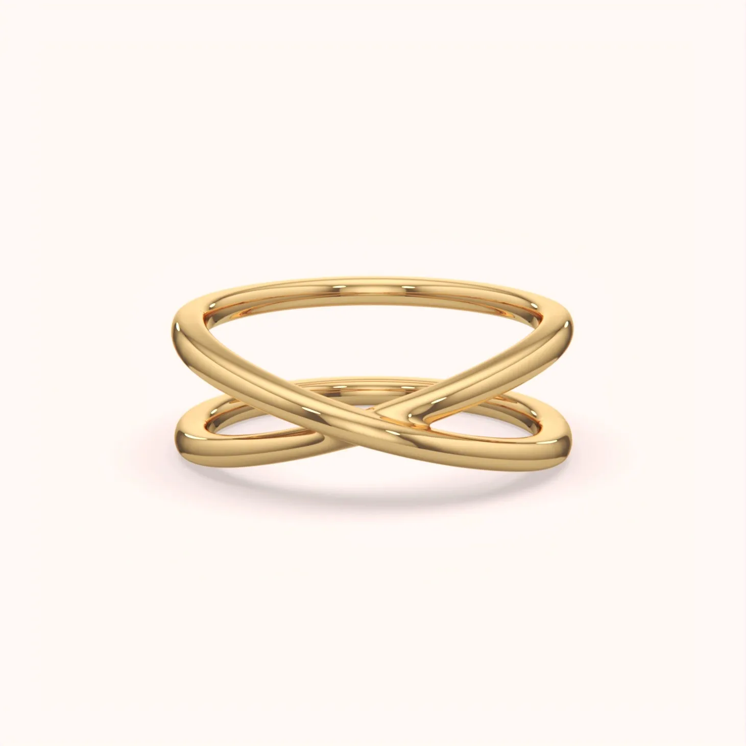 Exquisite X Cross Silver Ring