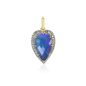 Faceted Opal Heart Pendant