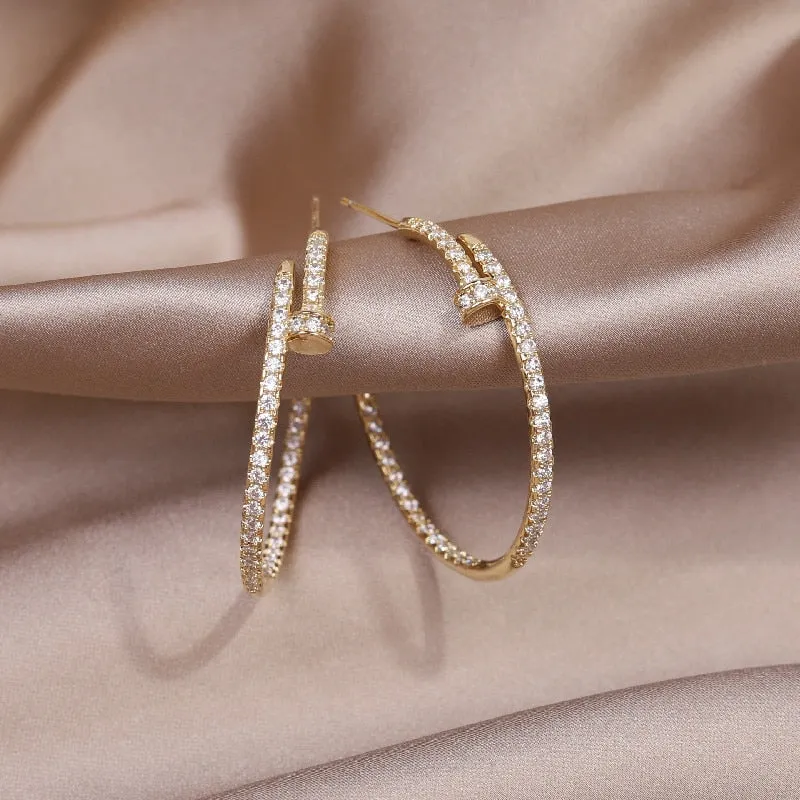 Fashion Jewelry Exquisite Gold Plated Zircon Ring Elegant Adjustable