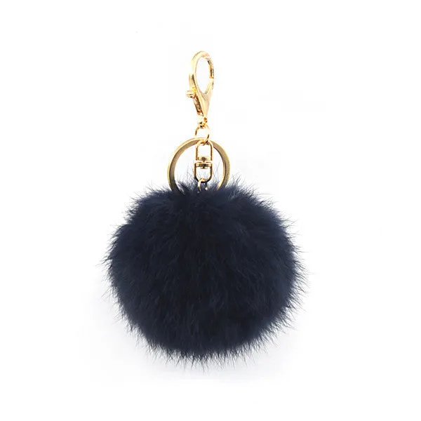 Fashion Rabbit Chain / Fur Ball Cell Phone Car Keychain / Handbag Charm Key Chains Ring Pom Poms Hair Bulb   Pendant