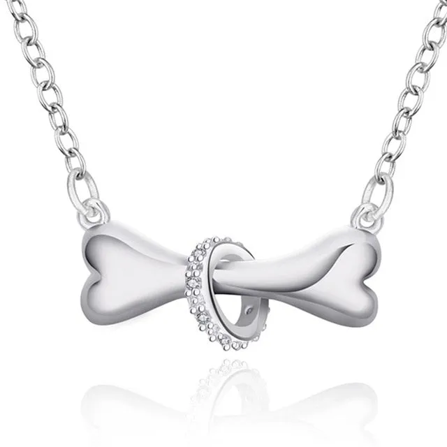 fashion silver color jewelry elegant charm necklace women