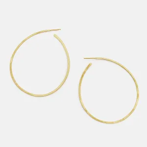 Flat Hoops, Large, 19K Gold