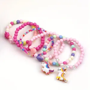 Flower Beaded Bracelet Set