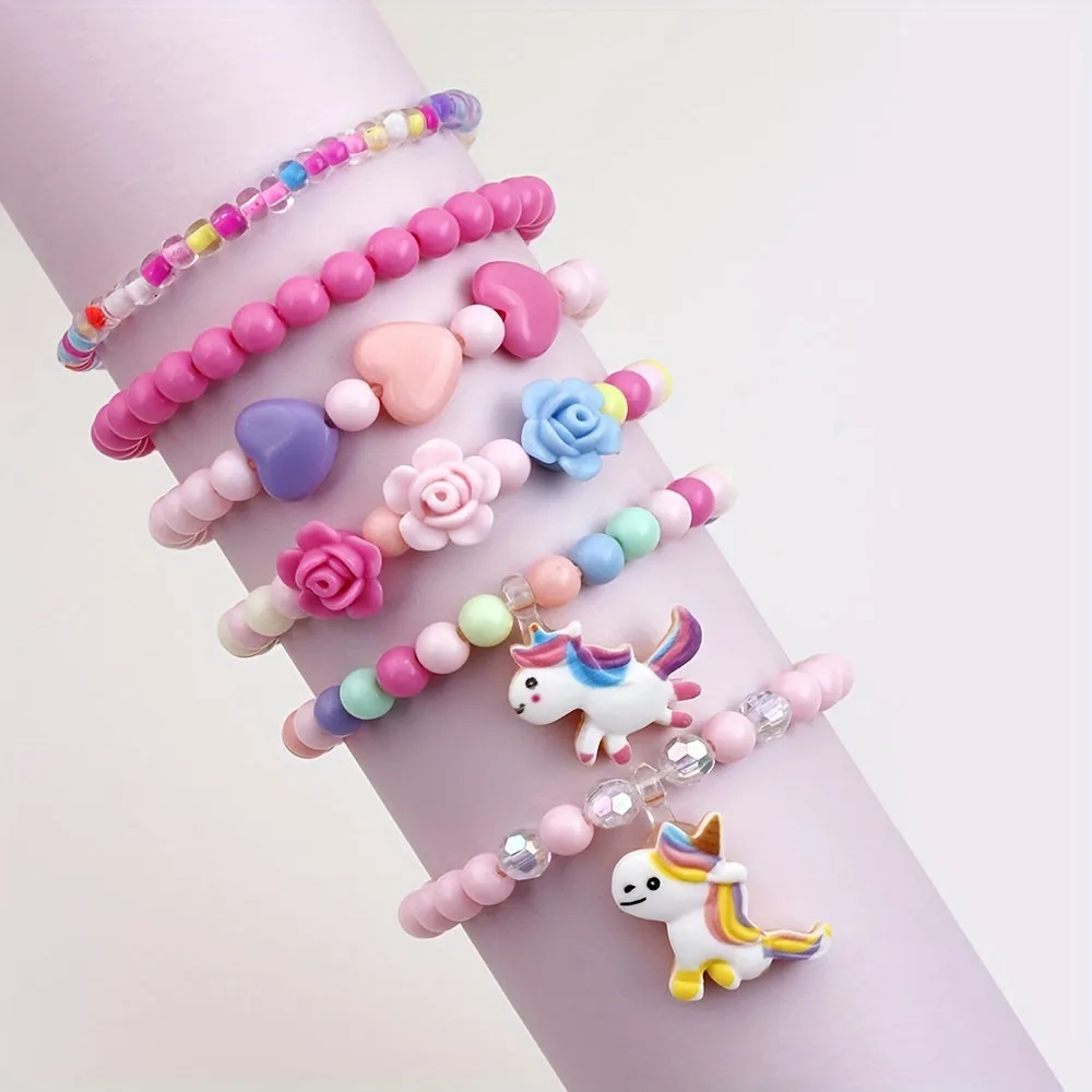 Flower Beaded Bracelet Set