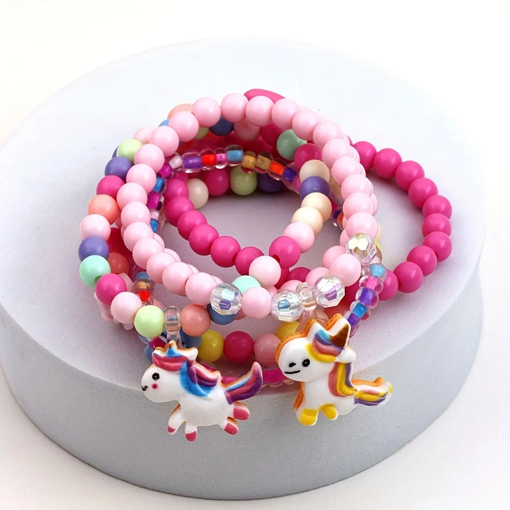 Flower Beaded Bracelet Set