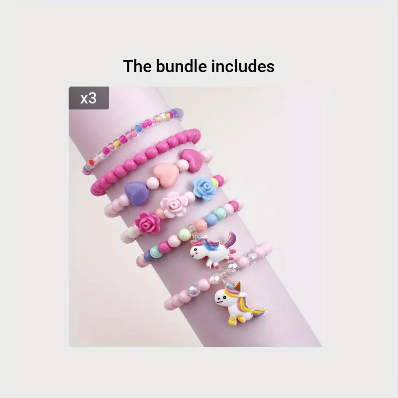 Flower Beaded Bracelet Set