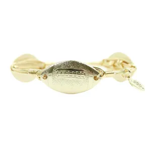 Football Bangle Bracelet - Gold