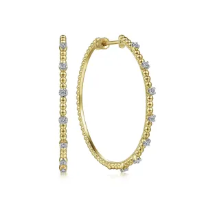 Gabriel & Co. Classic Gold & Diamond Hoops