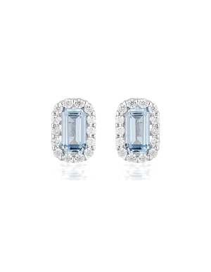 Georgini Paris Stud Earrings - Aquamarine