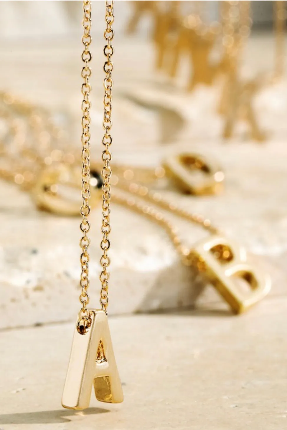 Gold Initial Necklaces