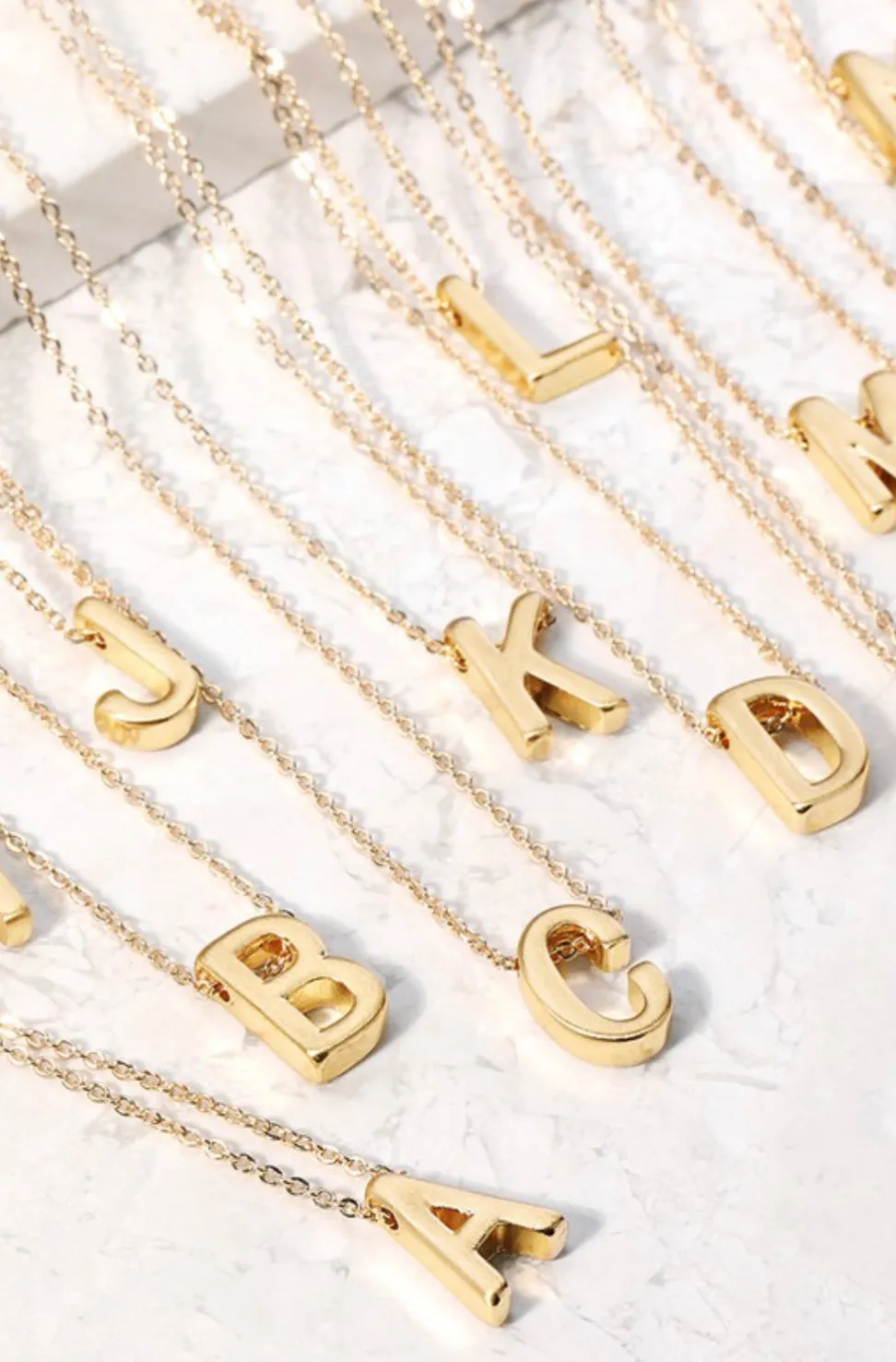 Gold Initial Necklaces