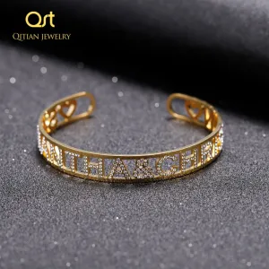 Gold Name Bangles Personalized Bangle QB312