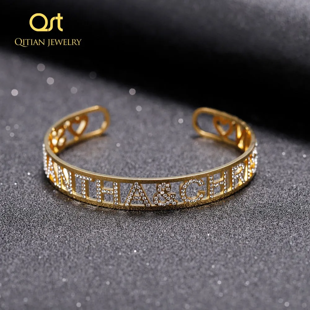 Gold Name Bangles Personalized Bangle QB312