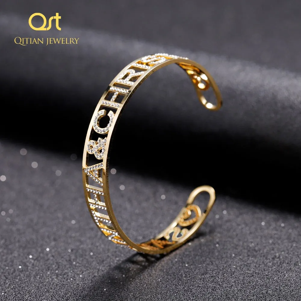 Gold Name Bangles Personalized Bangle QB312