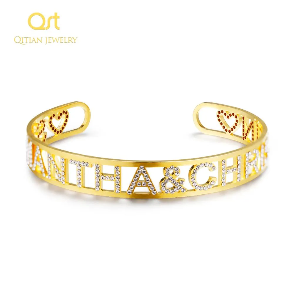 Gold Name Bangles Personalized Bangle QB312