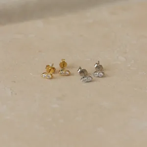 Gold or Silver Ellipse Studs