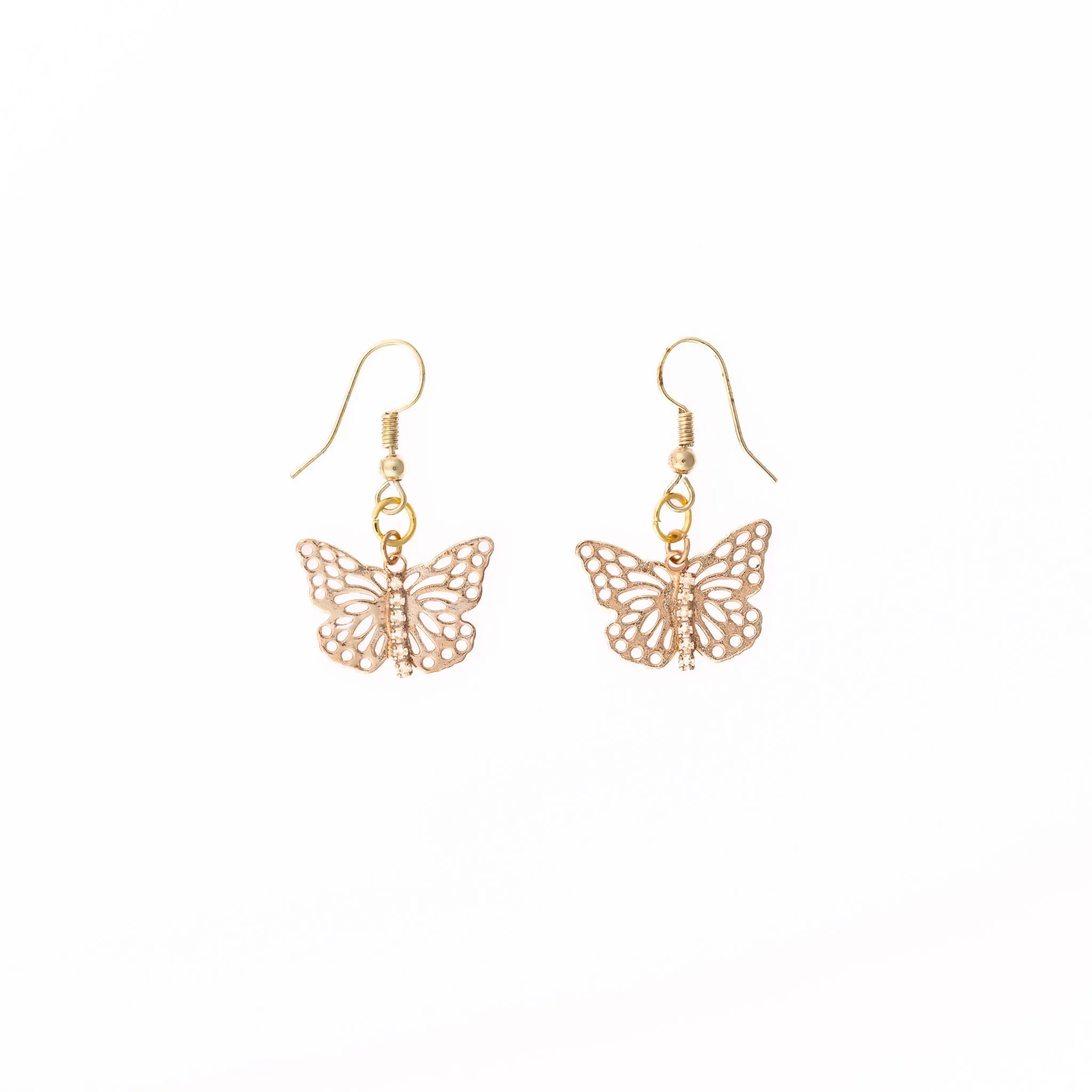 Golden Butterfly Earrings