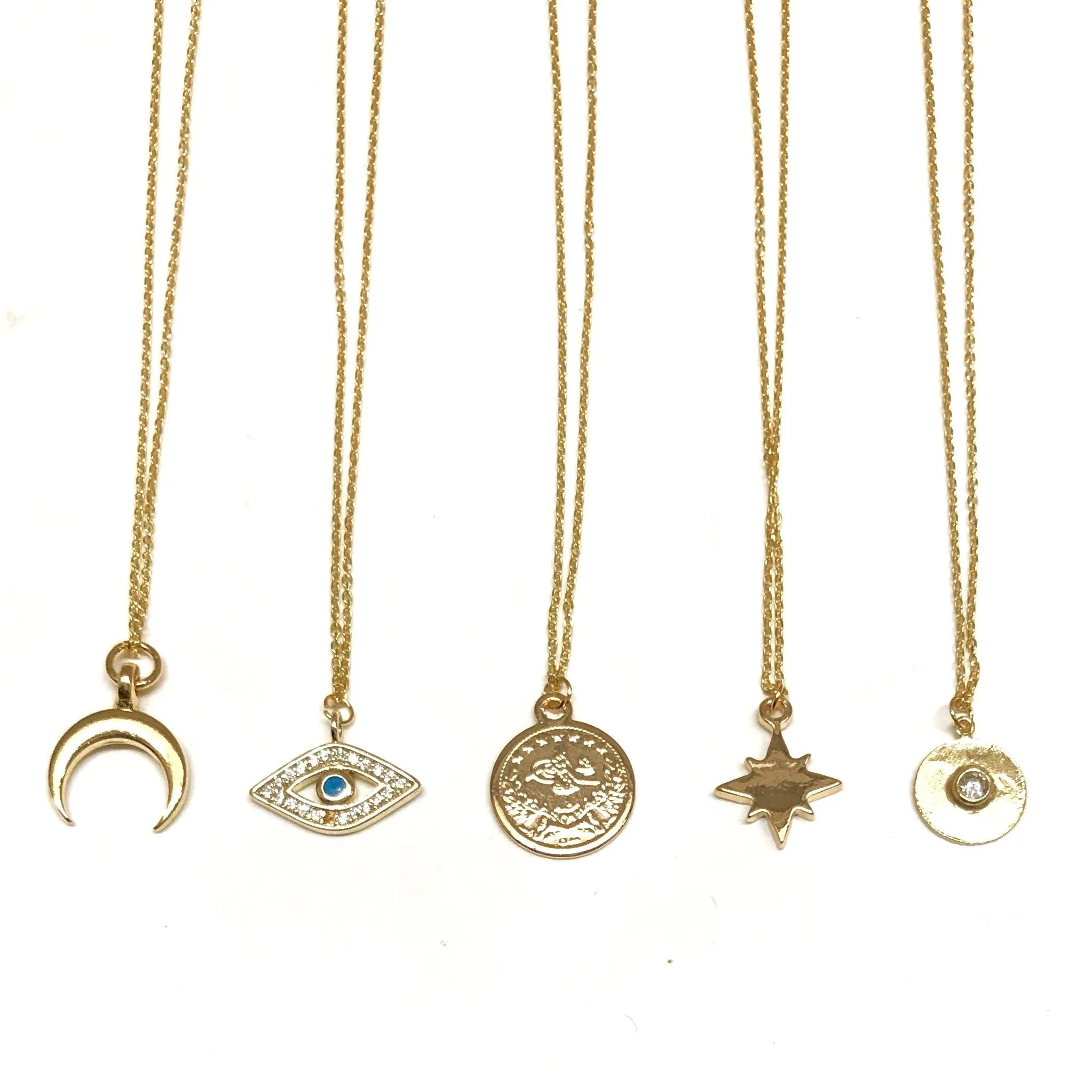 Golden Mini Charm Gold Necklaces