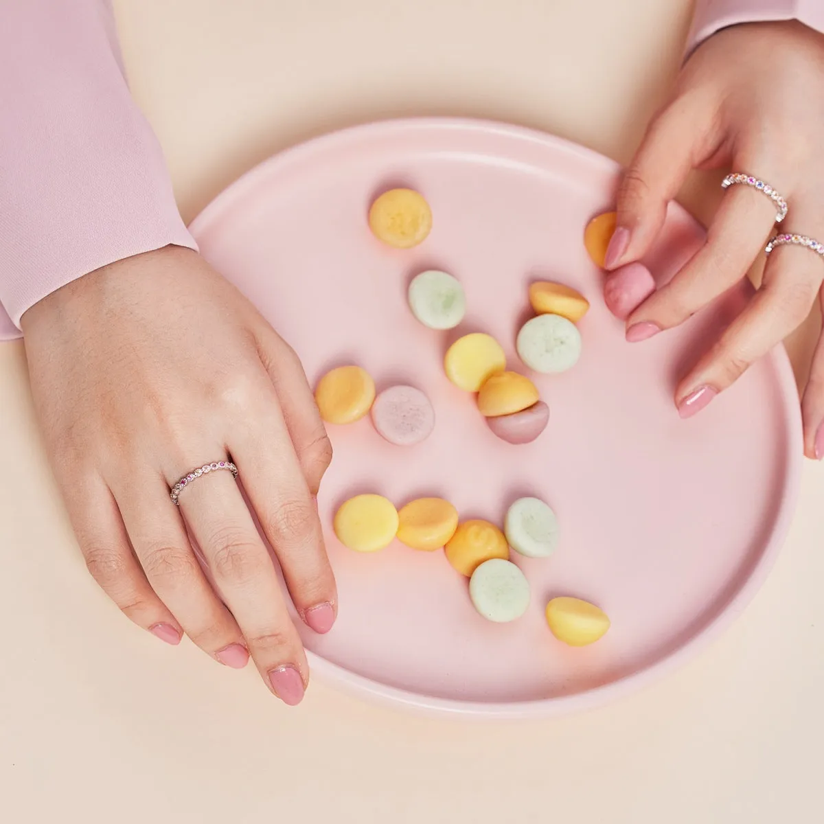 [Goodv]Exquisite Colorful Round Cut Party Ring