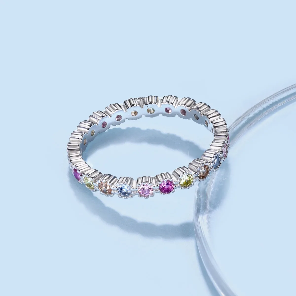 [Goodv]Exquisite Colorful Round Cut Party Ring