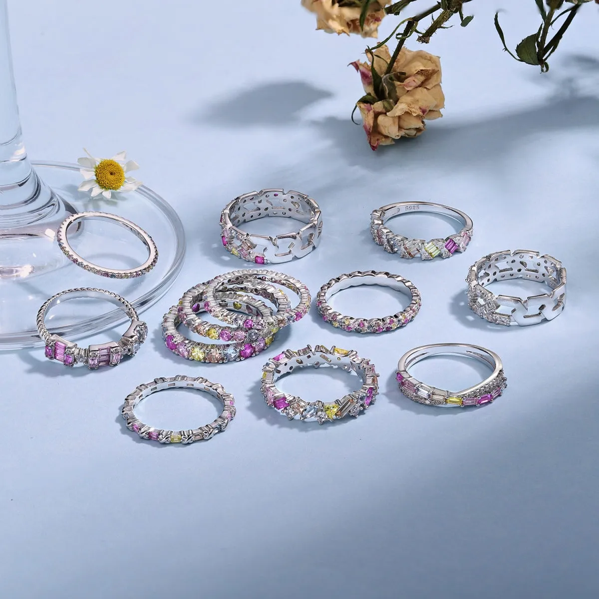 [Goodv]Exquisite Colorful Round Cut Party Ring