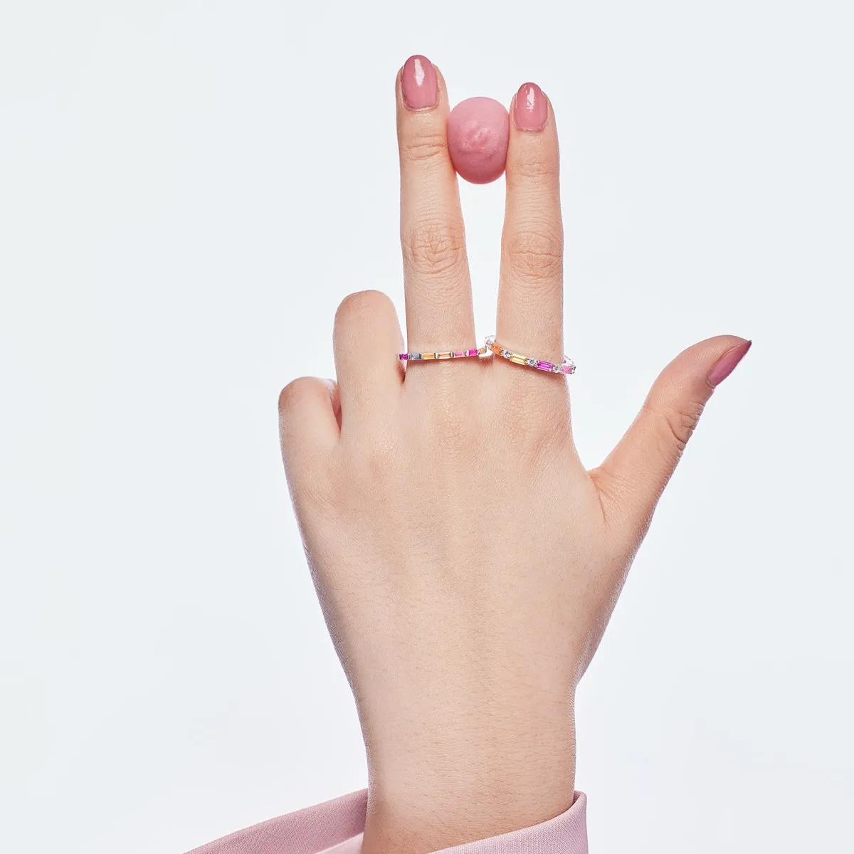 [Goodv]Exquisite Multicolored Emerald Cut Daily Ring