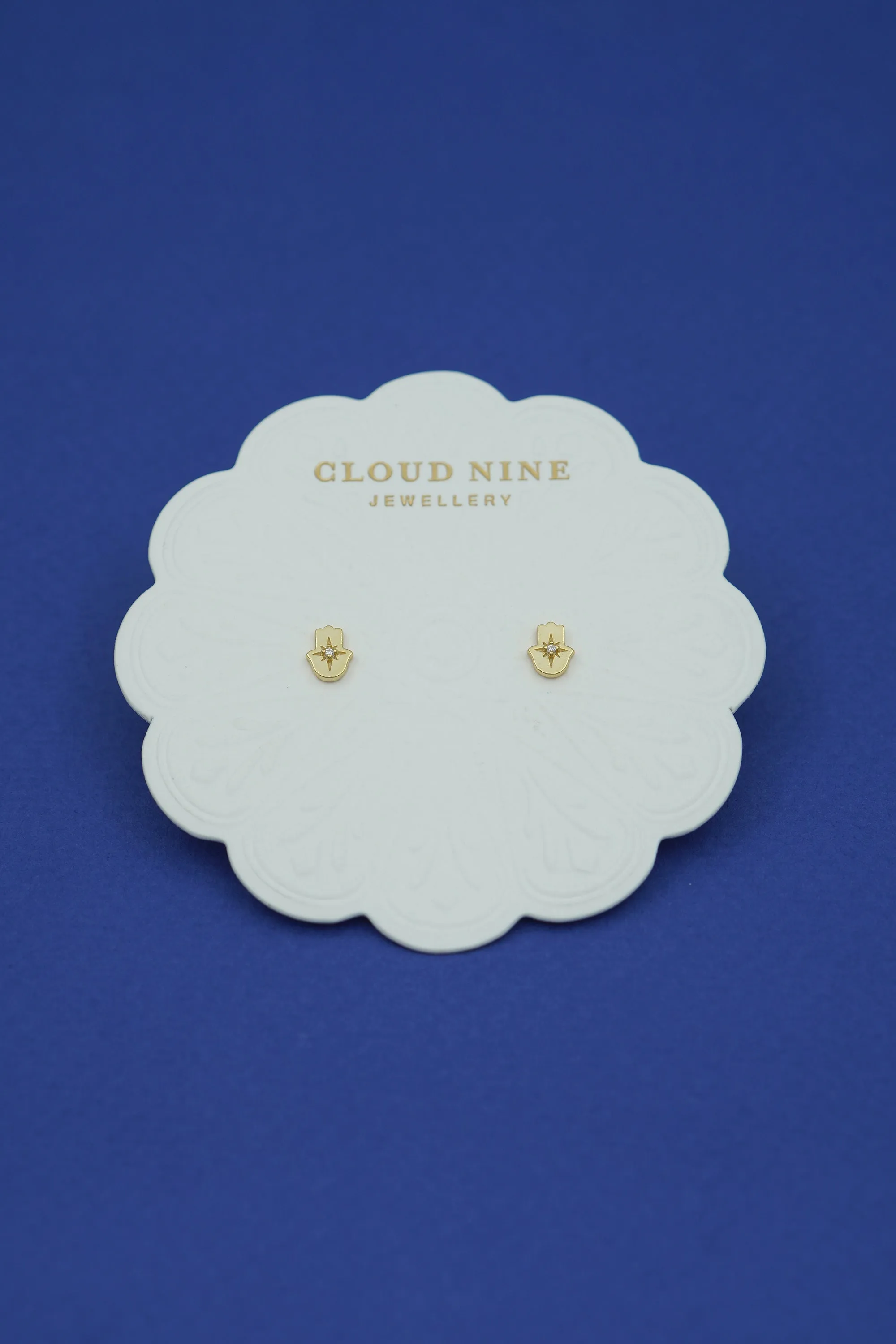 Hamsa Blessings Studs - Gold