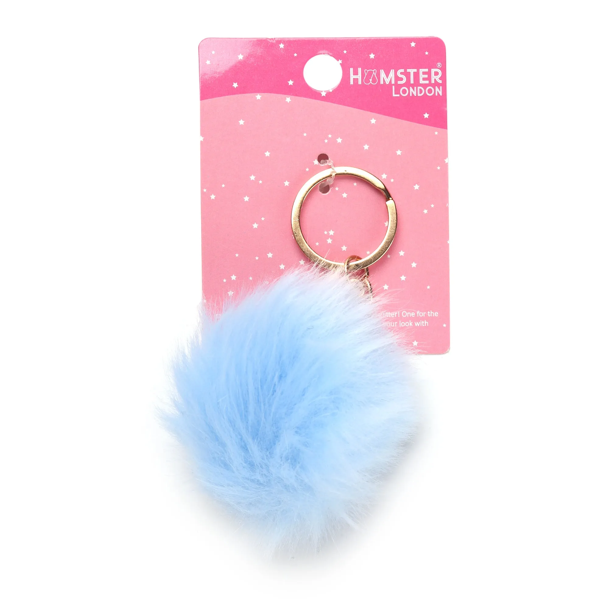 Hamster London Keychain Pompom Blue
