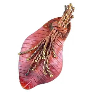 Handcrafted Copper & Mixed Metal Flower  Pendant