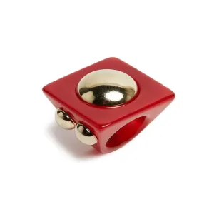 Hathor Square Ring Red