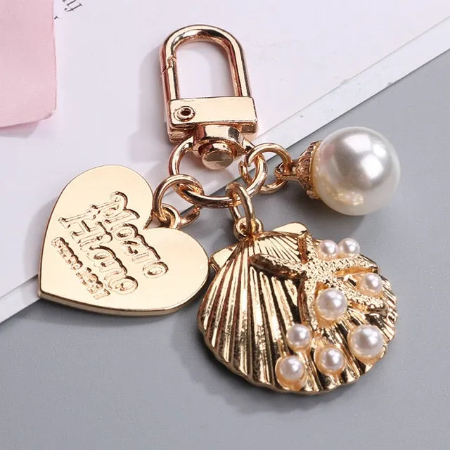 Hearts & Shells Keychain