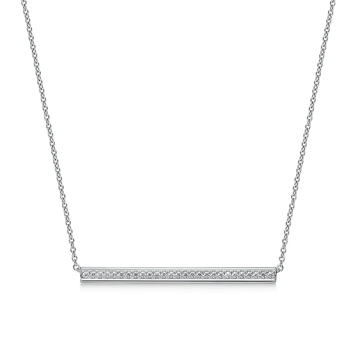 Hearts On Fire Barre 18K White Gold Pave Diamond Necklace