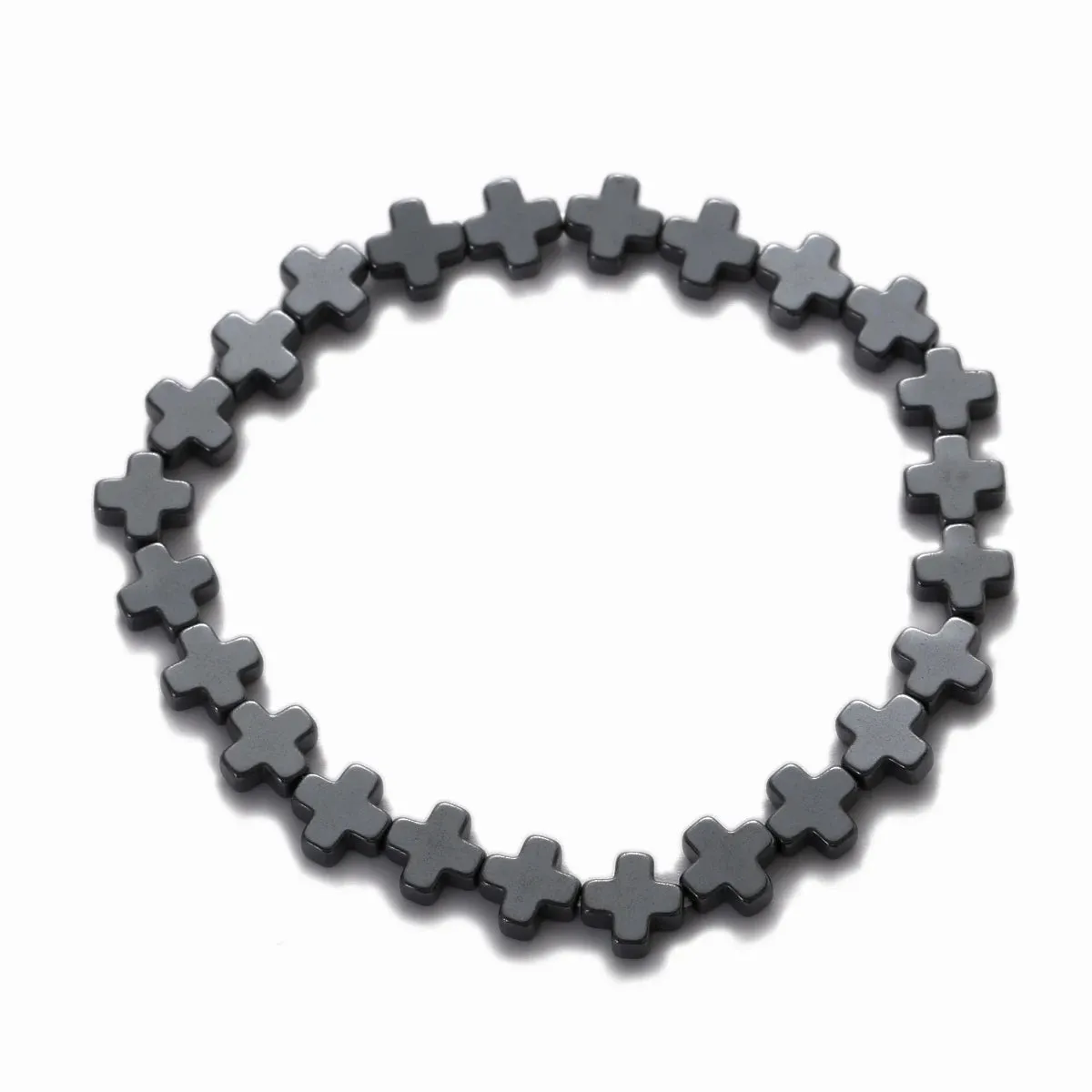 Hematite Bracelets Hommes Handmade Black Arrow Symbol Stone Beads Engery Yoga Mala Bracelet Men Pulsera Hombre