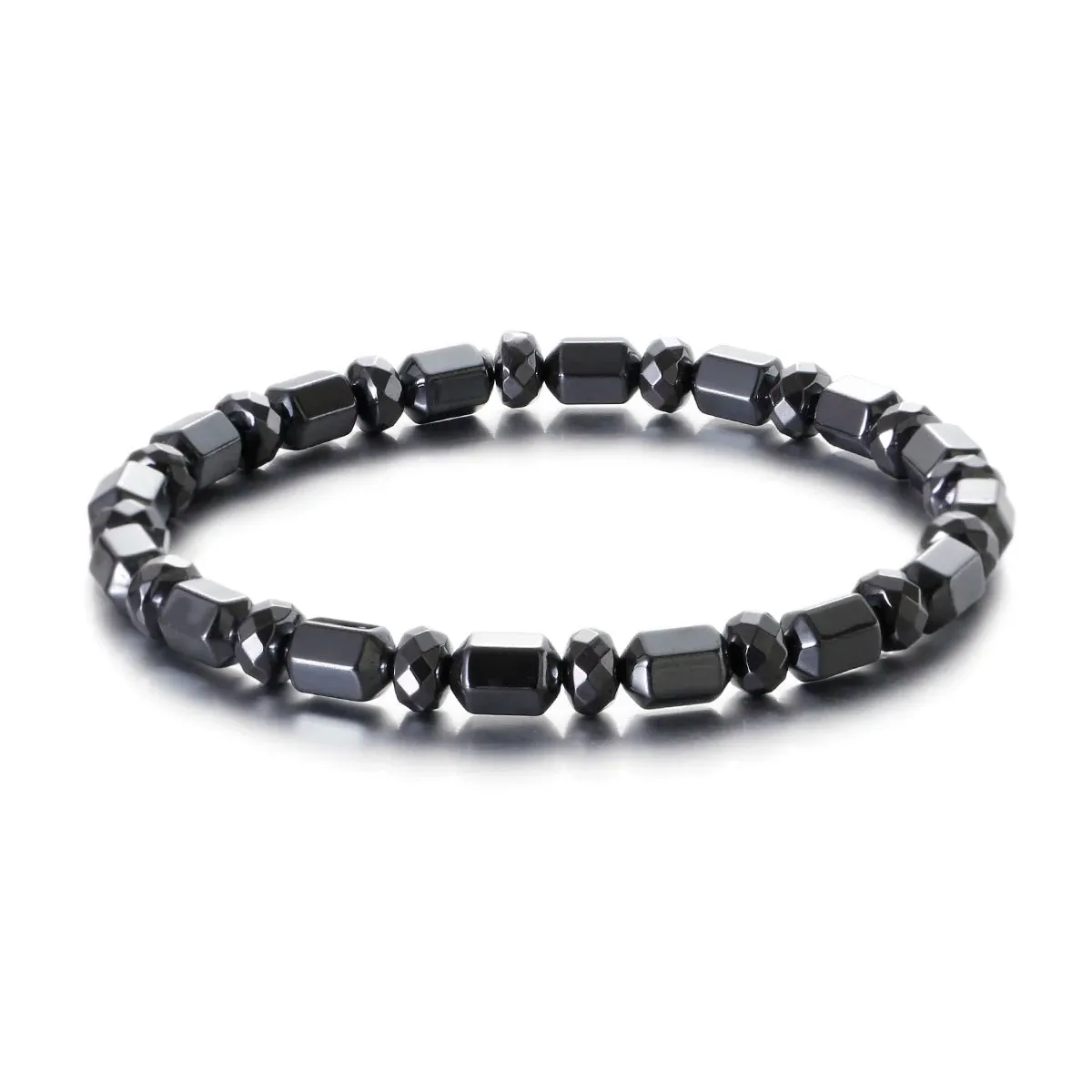 Hematite Bracelets Hommes Handmade Black Arrow Symbol Stone Beads Engery Yoga Mala Bracelet Men Pulsera Hombre