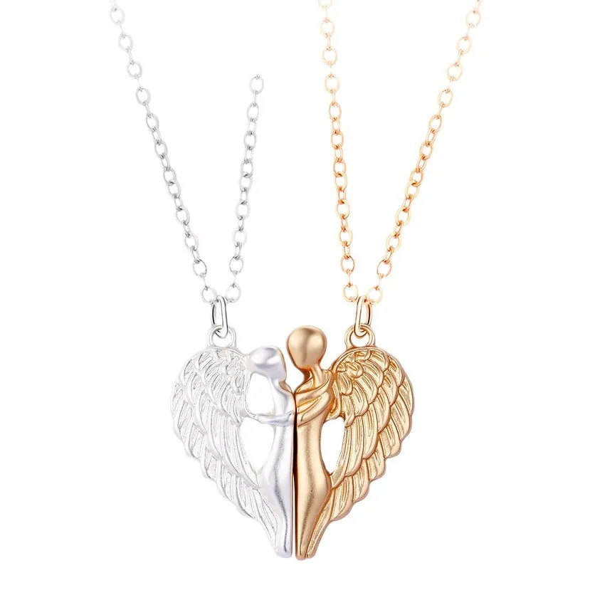 Hugging Angels Best Friends Necklaces Gift for 2
