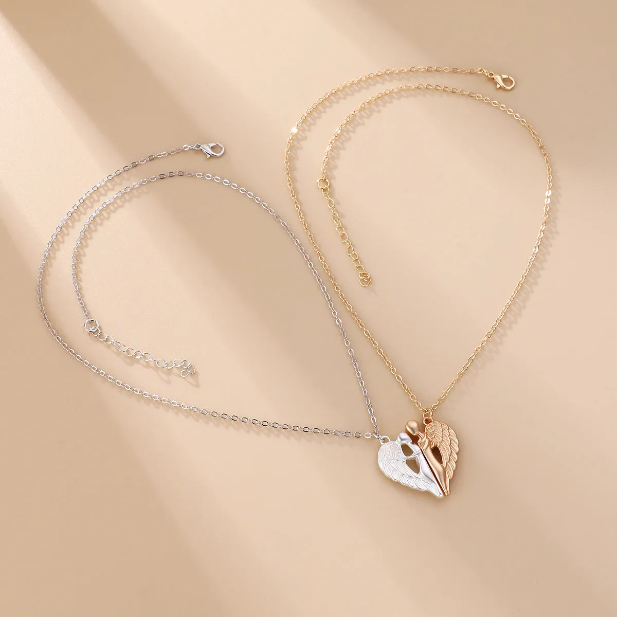 Hugging Angels Best Friends Necklaces Gift for 2