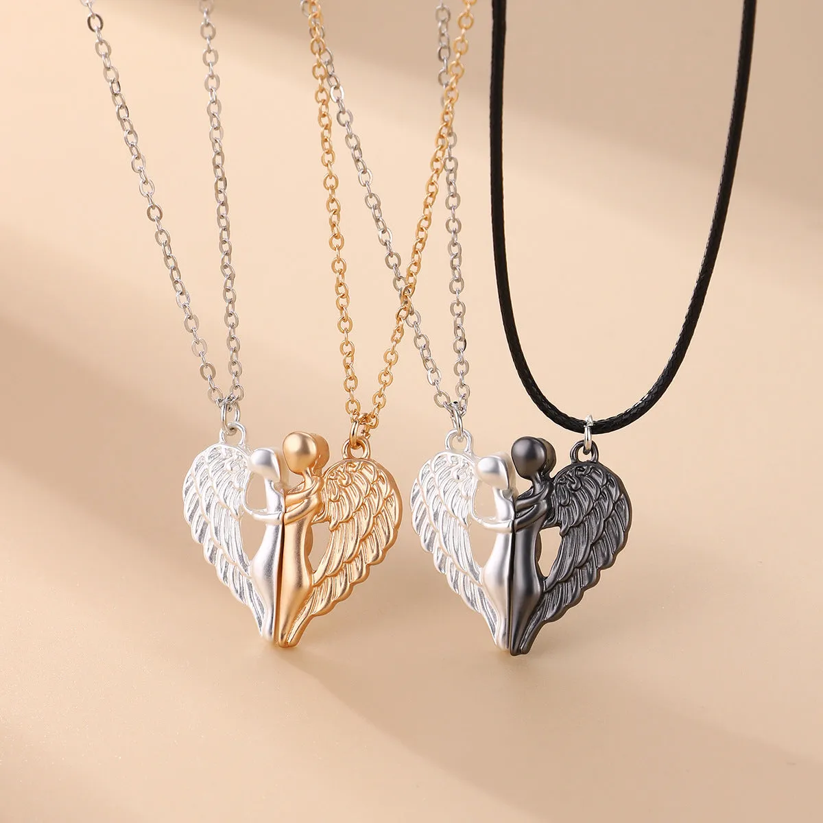 Hugging Angels Best Friends Necklaces Gift for 2
