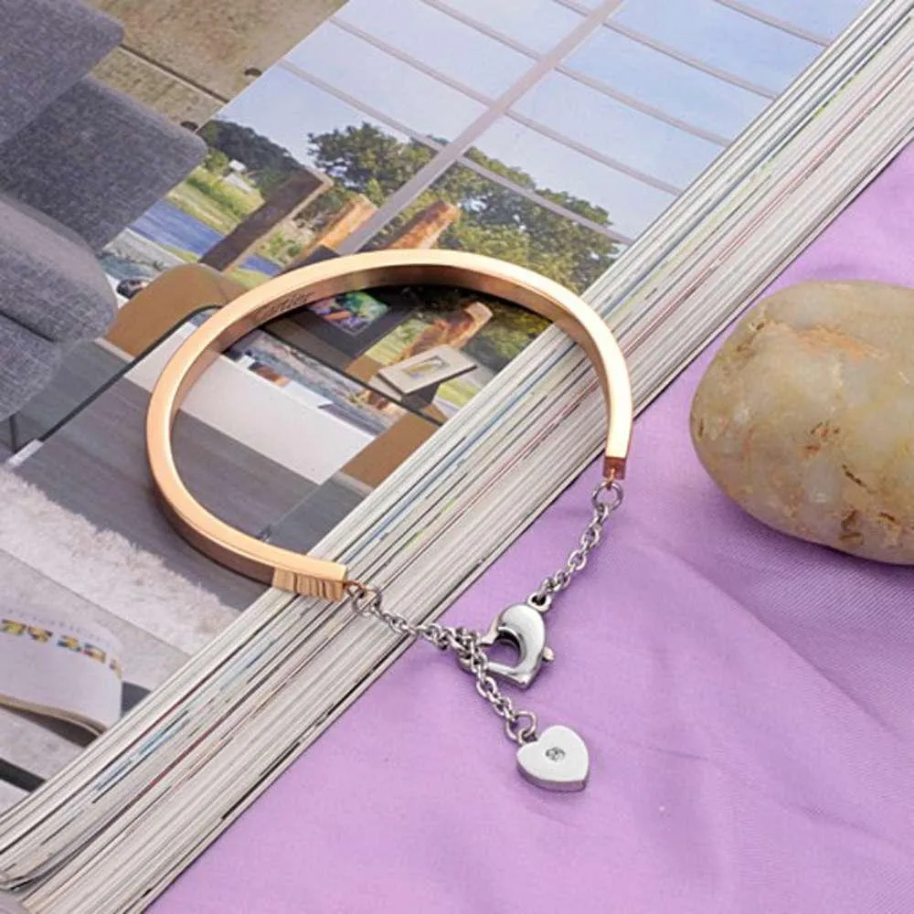 ID Bangles Personalised Gifts For Women Commemorate Engrave Name Stainless Steel Bracelets & Bangles