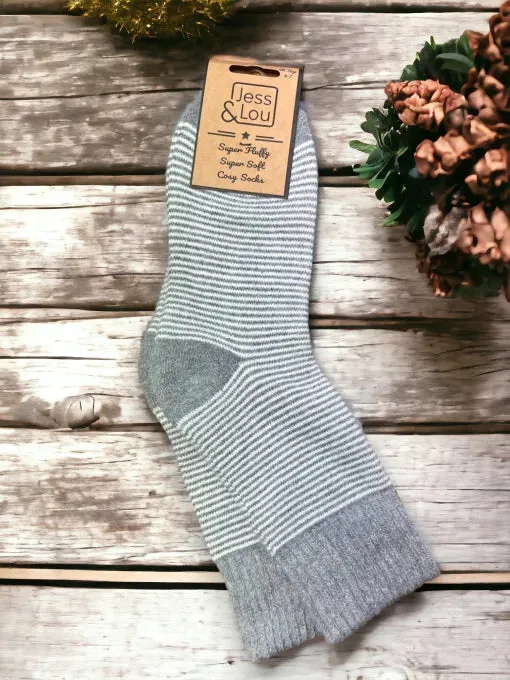 Jess and Lou Sleek Stripe Ribbed Cosy Socks