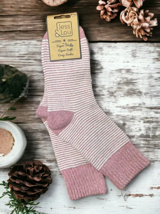 Jess and Lou Sleek Stripe Ribbed Cosy Socks