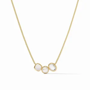 Julie Vos Kaleidoscope Delicate Necklace - Iridescent Clear Crystal