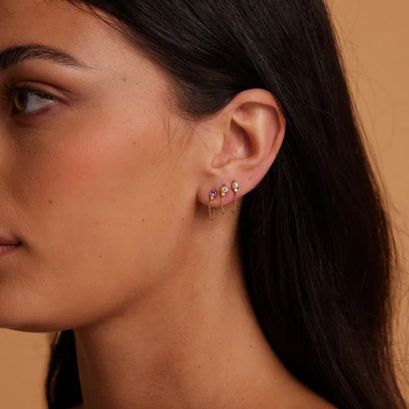 JUNE PEARL BIRTHSTONE STUDS