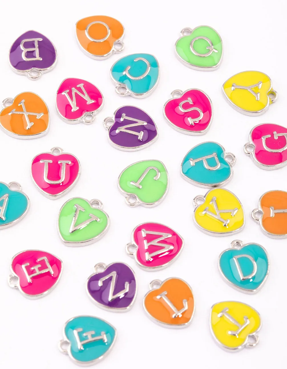 Kids Rhodium Charm Letter Kit
