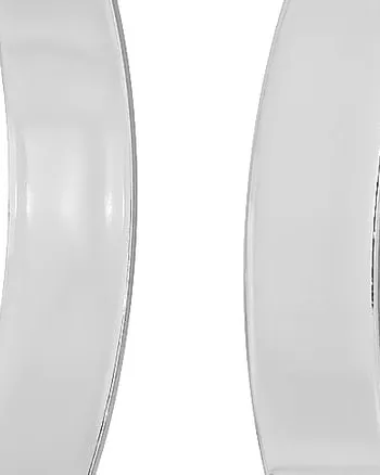Large Flat Hoops Silver | Silver