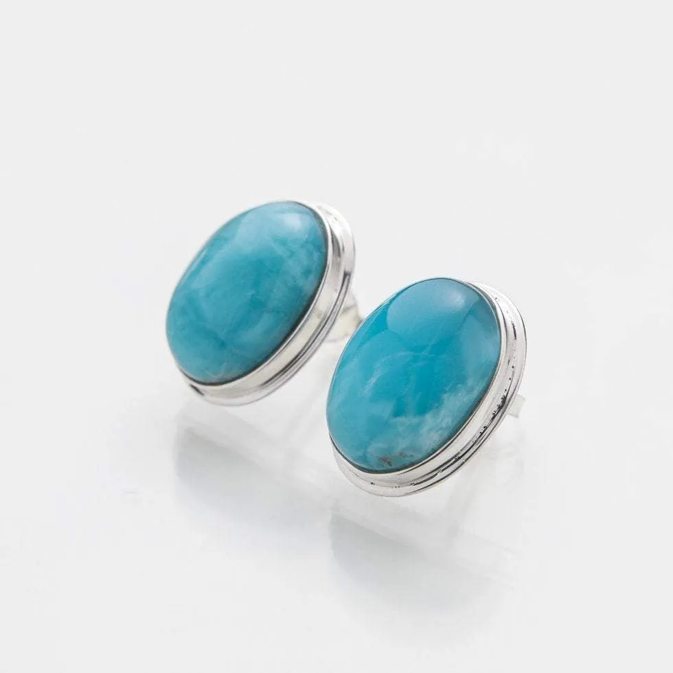 Larimar Stud Earrings Misha