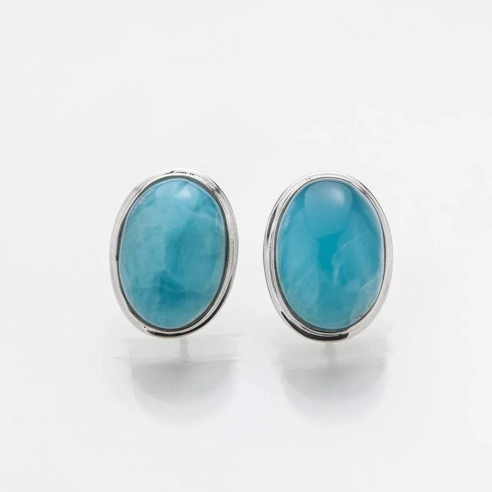 Larimar Stud Earrings Misha