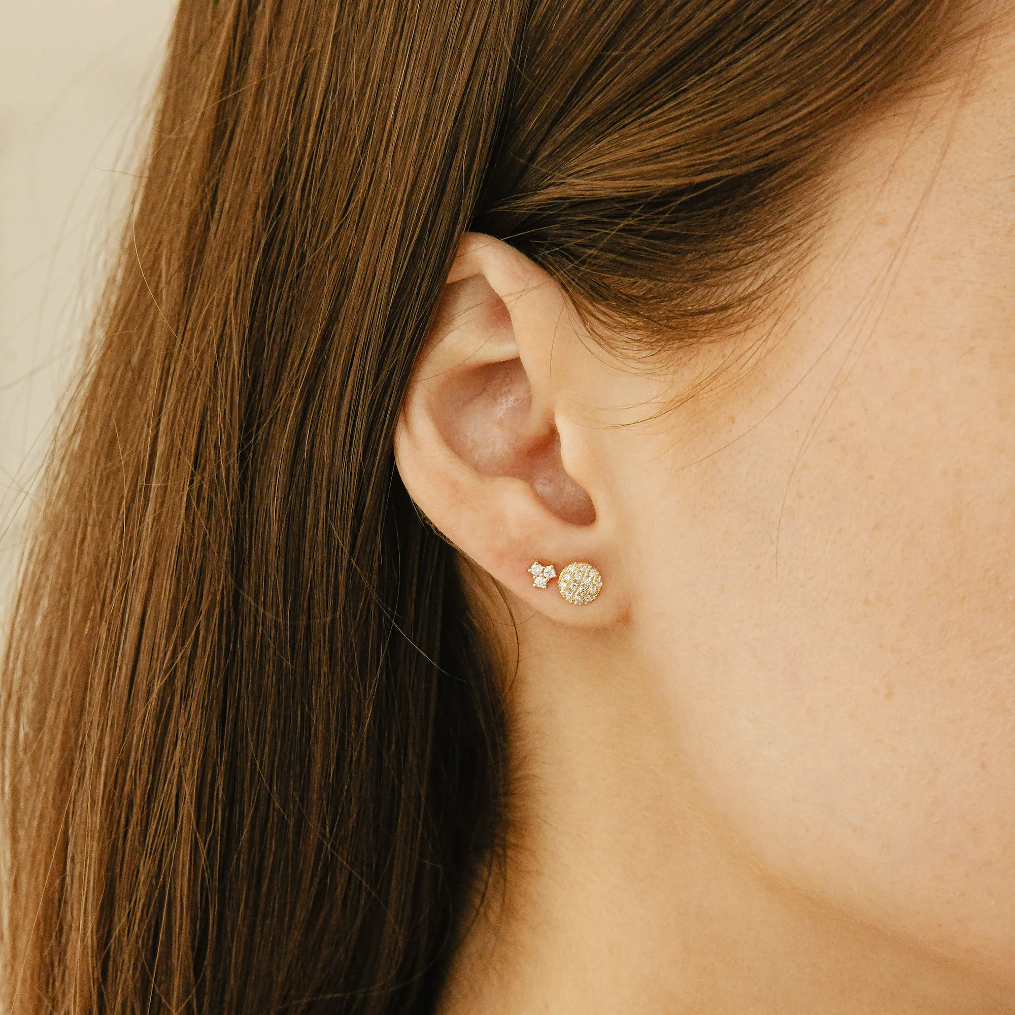 Lauren Joy Mini Disc Studs