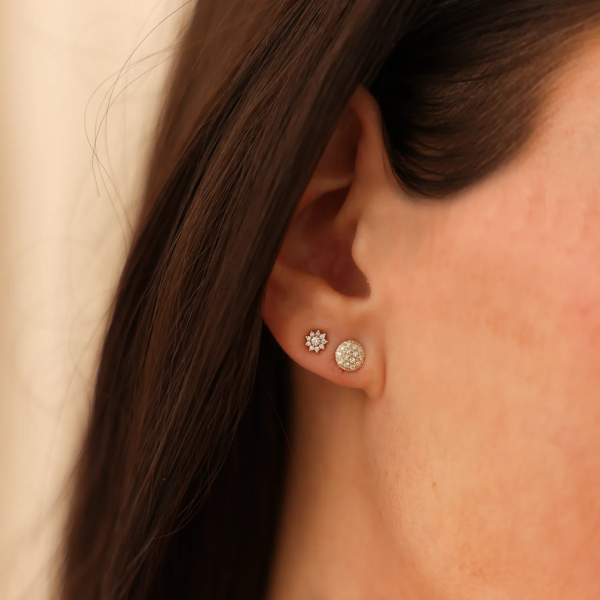 Lauren Joy Mini Disc Studs