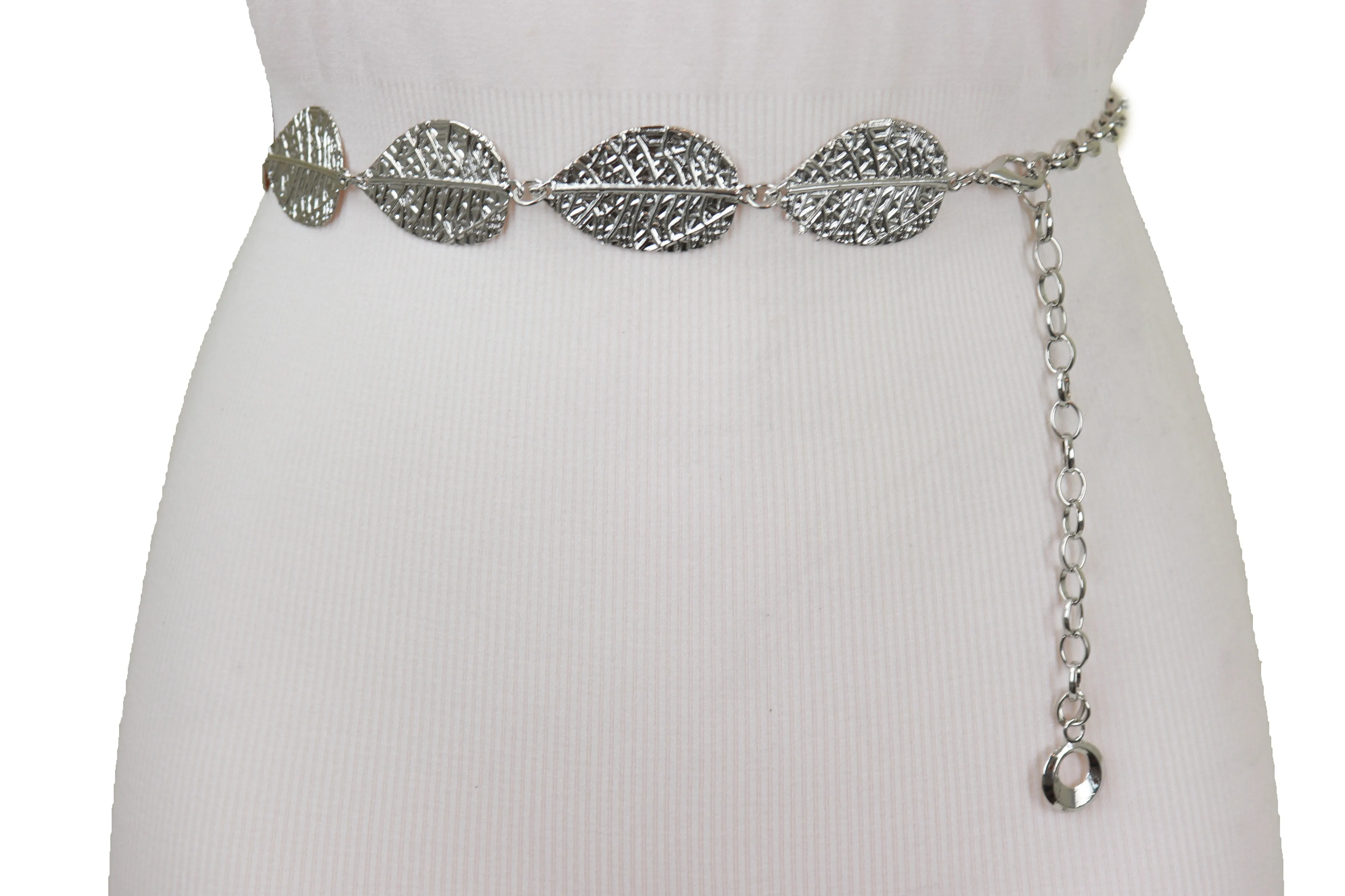 Leaf Charms Metal Chain Belt